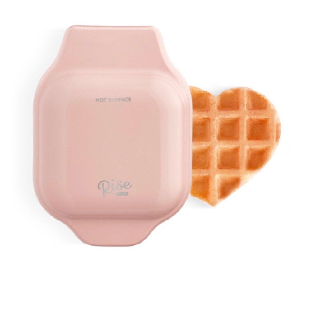 New Pink Rise by DASH Heart Mini Waffle Maker 4" Cooking Surface
